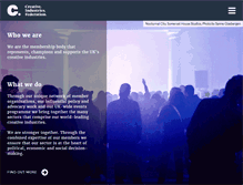 Tablet Screenshot of creativeindustriesfederation.com